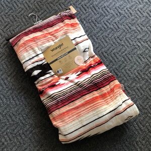 Wrangler Multicolor Striped Blanket - Red, Orange, and White